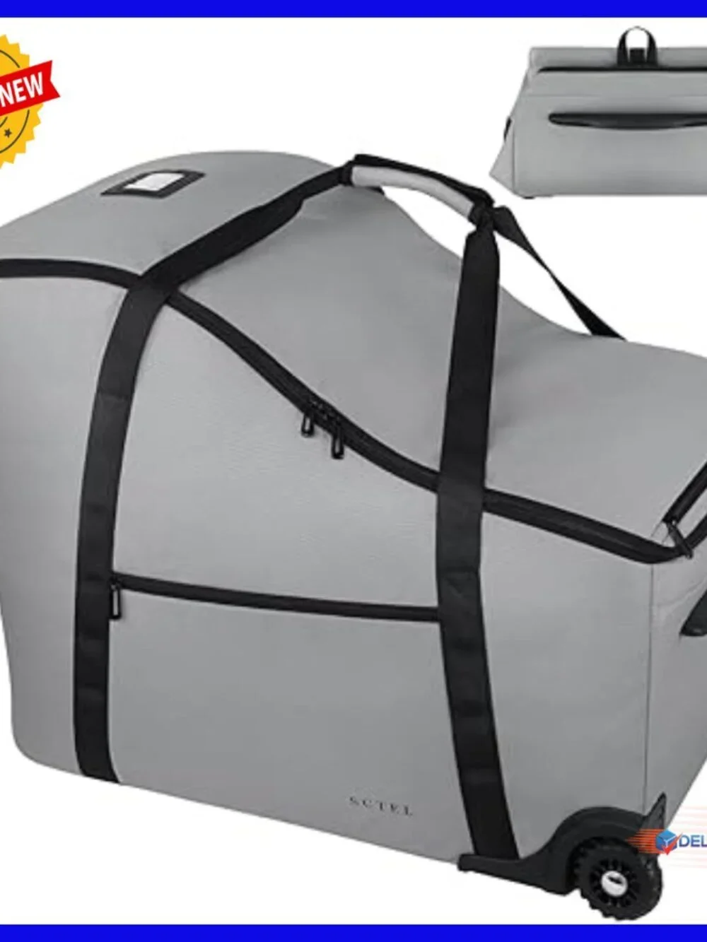 Universal Infant Car Seat Travel Bag with Wheels, Padded Protection